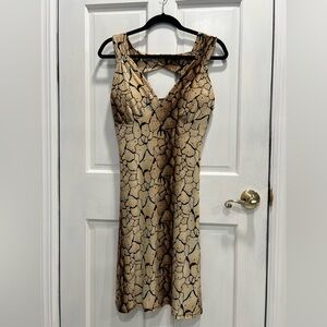 MT COLLECTION Snake Skin Pattern Sleeveless Dress SIZE XL 15.5" Ptp Pre Loved